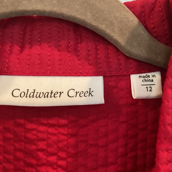 Coldwater Creek Red Jacket Sz 12 - Picture 13 of 14